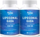Λιποσωμική GABA με L-Θεανίνη 1200mg - 2 Pack Υψηλή Βιοδιαθέσιμα συμπληρώματα GABA,120 Κάψουλες για Ενήλικες