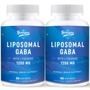 Liposomal GABA with L-Theanine 1200mg Supplements 2 Pack for Adults | High Bioavailable