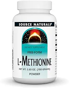 Source Naturals L-Methionine Free-Form Powder - Amino Acid Supplement - 100 Grams