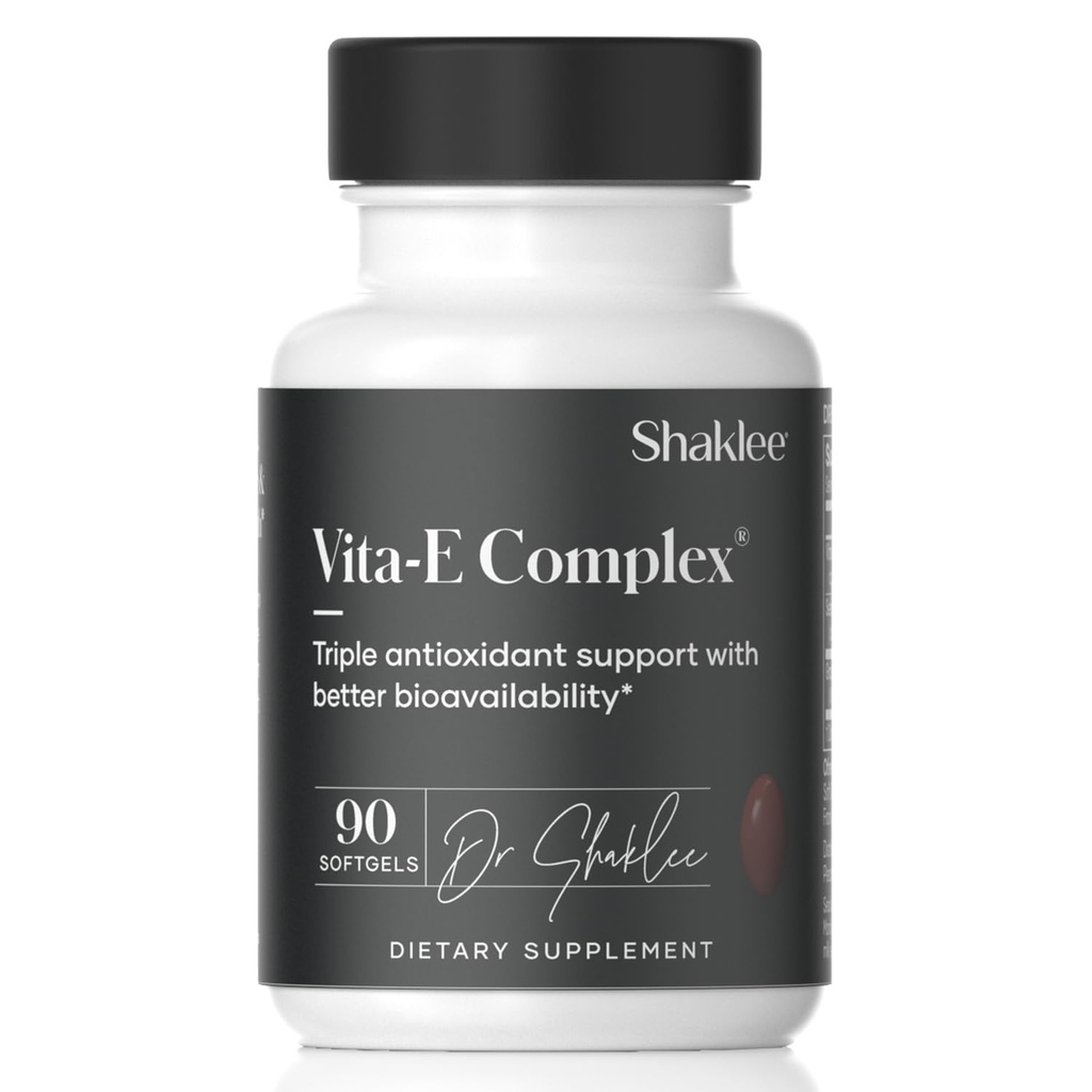 Shaklee - Βιταμίνη Ε - Υποστηρίζει την καρδιά, τον εγκέφαλο και την υγεία του προστάτη - Ουδετεροποιητικές βλάβες που προκαλούνται από τους ελεύθερους ριζικούς Vita- E® 400 IU δισκία με εκχύλισμα σεληνίου και σταφυλιού - 90 Softgels