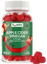 YUM-V'S Apple Cider Vinegar Gummies – ACV Gummies με Ginger & The Mother – Υποστηρίζει Μεταβολισμό, Ζωτικότητα & Καθημερινή Ευεξία – Φυσικό Apple Flavor Vegan, μη-GMO, Χωρίς γλουτένη, Μηλίτης Gummy – 60 Count