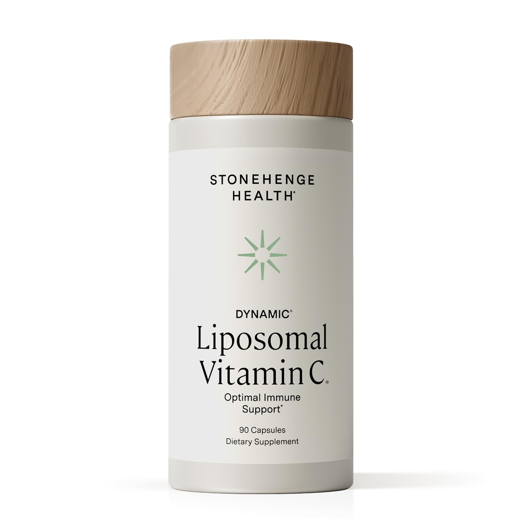 Stonehenge Health Dynamic Liposomal Vitamin C 1500mg - 90 Κάψουλες - Σύνθετη Φόρμουλα - Φωσφολιπίδια που προέρχονται από μη ΓΤΟ Ηλίανθος, Υποστηρίζει Υγιεινό ανοσοποιητικό σύστημα, Σύνθεση Κολαγόνου & Εγκεφαλική Υγεία