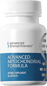 Advanced Bionutritionals – Advanced Mitochondrial Formula Support Supplement, Υγιεινή γήρανση, Επισκευή, Ενεργειακός Βελτιστοποιητής με CoQ10, PQQ, Alpha Lipoic Acid, Χωρίς γλουτένη, Vegan, Μη ΓΤΟ (60 δισκία)