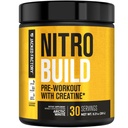 Jacked Factory Nitrosurge Build Pre Workout με Createine για Μυϊκό Κτίριο - Con Cret Creat Powder & elevATP για Έντονη Ενέργεια, Ισχυρές Αντλίες, & Ατελείωτη Υπομονή - 30 Υπηρεσίες, Αρκτική Λευκό
