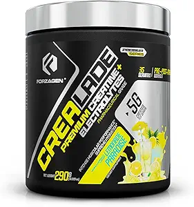 Forzagen CREA-Lade 35 Σερβίρει, Premium Creatine Monohydrate με ηλεκτρολύτες Γεύση Λεμονάδα Παράδεισος