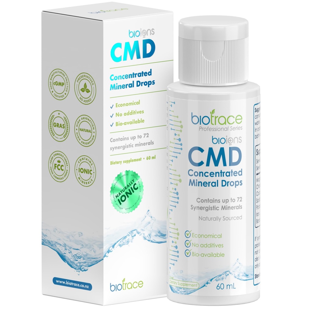 BioTrace Dead Sea Trace Mineral Drops  Συμπυκνωμένα ορυκτά ιχνοστοιχείων, ιονικό υγρό μαγνήσιο, Χλωριούχο κάλιο, Χαμηλό νάτριο 