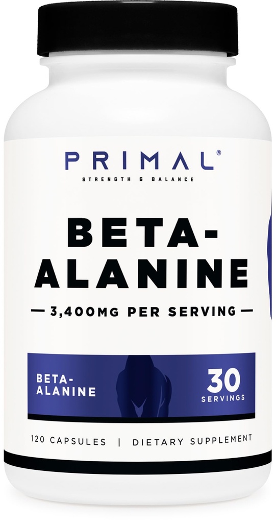 Κάψουλες Πρωτογενούς Βήτα-Αλανίνης 3400mg (30 σερβιέτες, 120 κάψουλες) - Συμπλήρωμα, Χωρίς Γλουτένη & Μη ΓΤΟ, 850mg ανά καπάκι