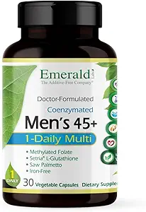 EMERALD LABS Men's 45+ 1-Daily Multi - Made with Saw Palmetto, Lycopene & More for Heart, Bone & Immune Support* - Gluten-Free - 30 Vegetable Capsules