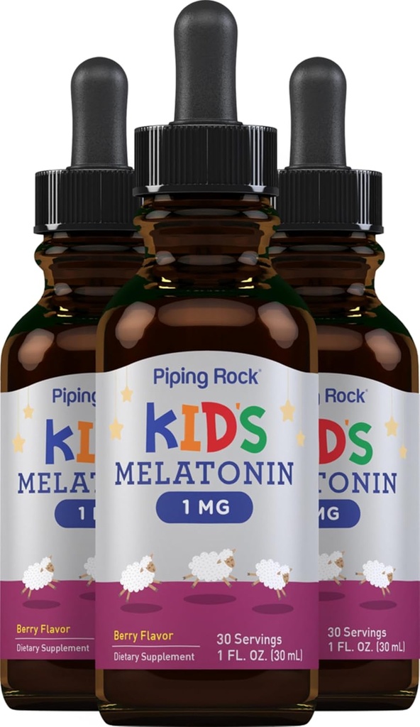 Piping Rock Kids Melatonin Liquid 1 fl oz 