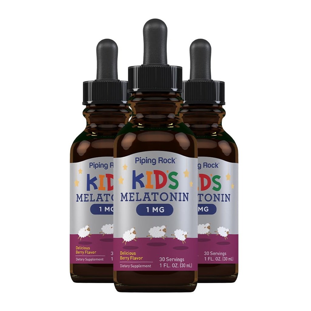 Piping Rock Kids Melatonin Liquid 1 fl oz 