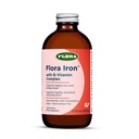 Flora Iron - Vegan Liquid Iron Supplement with B Vitamins - Προσφορές Κόκκινο Αίμα & Ενεργειακή Υποστήριξη - Yeast-Free & Gluten-Free - Delicious Fruit Juice Base - 7,7 fl. oz. Γυάλινη φιάλη