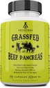 Προγονικά Συμπληρώματα Grass Fed Beef Pancreas Supplement, 500mg, Παγκρεατική Υποστήριξη με Proteolytic Digestive Ένζυμα για την υποστήριξη της πέψης, συμπεριλαμβανομένης της Τρυψίνης, Μη ΓΤΟ, 180 κάψουλες