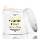 Melatonin Cream for Restful Sleep – Melatonin Sleep Supplement Reset Biological Body Clock – Paraben, Fragrance-Free to Reduce Fine Lines & Wrinkles – Natural Sleep Cream (4 oz)