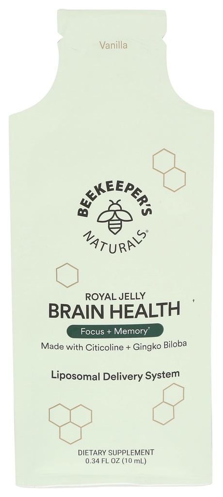 Beekeepers Naturals Brain Health Royal Jelly Liposomal SGL, 0.34 FZ