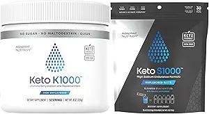Hi-Lyte Keto K1000 Ηλεκτρολυτική σκόνη μη αρωματισμένη + Keto S1000 Ηλεκτρολυτικές συσκευασίες σκόνης