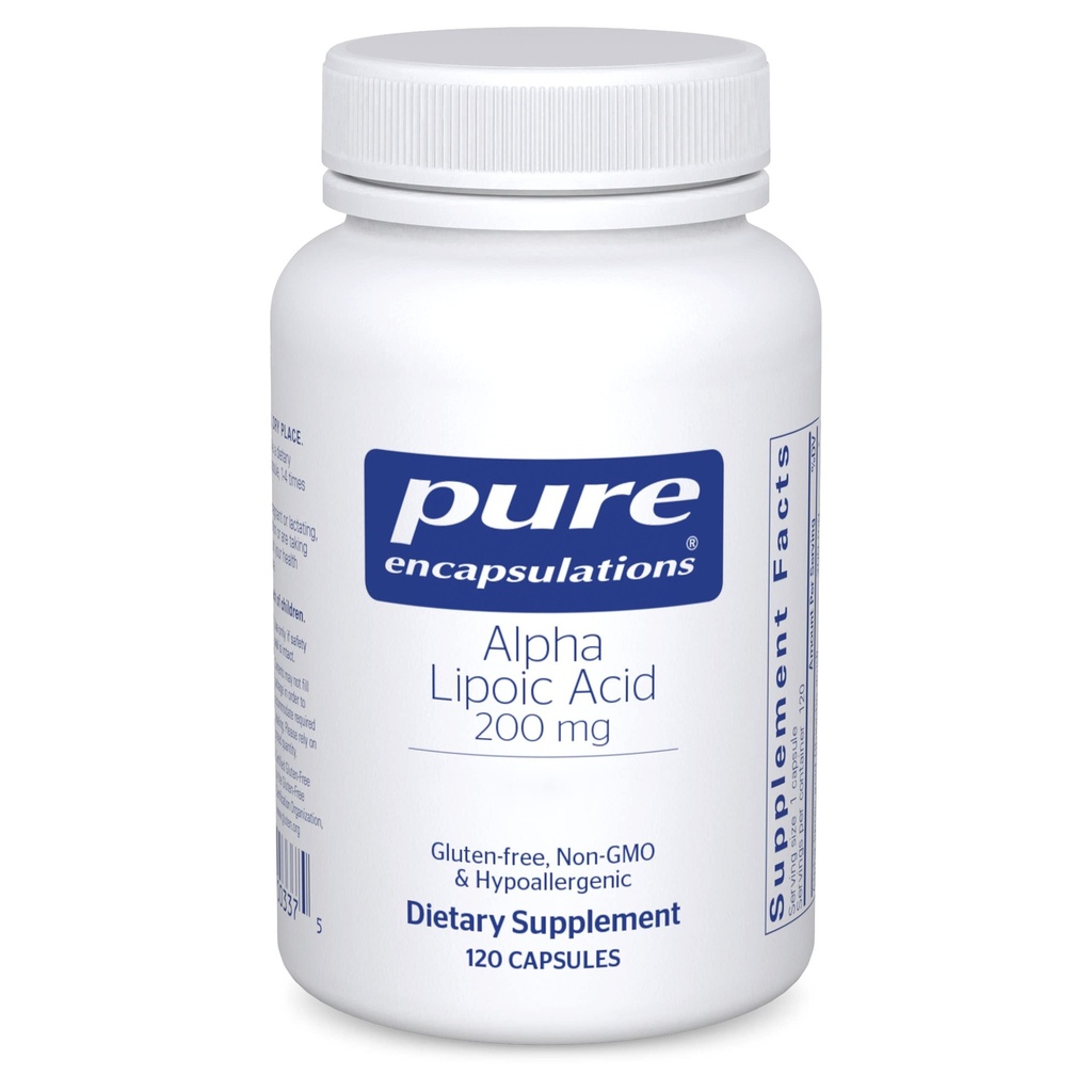 Pure Encapsulations Alpha Lipoic Acid 200 mg - 200mg ALA - Liver & Antioxidant Support* - for Nerve Health & Carb Metabolism - Vegan & Non-GMO Supplement - 120 Capsules
