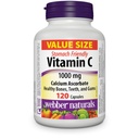 Webber Naturals Βιταμίνη C Ασκορβικό ασβέστιο 1000 mg · Στομάχι φιλικό, 120 κάψουλες