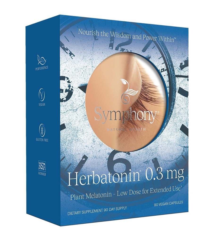 Herbatonin® 0. 3 mg – Το πρώτο φυτικό συμπλήρωμα μελατονίνης (Phyto-Μελατονίνη) - Χαμηλή Δόση Βοηθητικό Ύπνου, Υποστηρίζει Κυκλαδικός Ρυθμός & Κυτταρική Υγεία – 90 Κάψουλες (Εφοδιασμός 90 ημερών)
