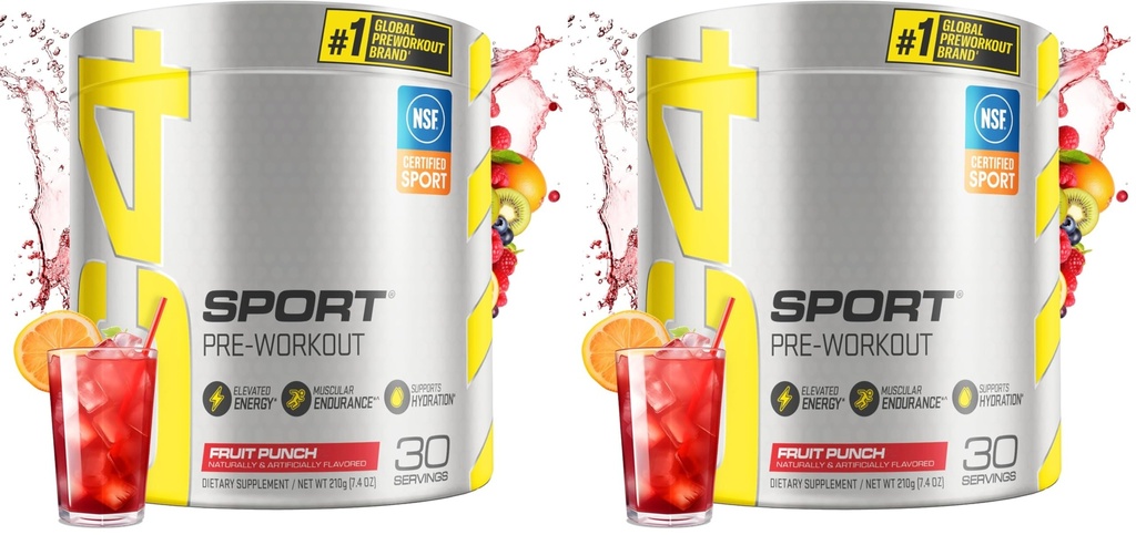 Cellucor C4 Sport Προ προπόνηση Punch Φρούτα σκόνης - NSF Πιστοποιημένο για τον αθλητισμό 