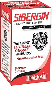 HealthAid Sibergin, Siberian Eleuthero, 30ct, Once Daily, Soft Gel κάψουλες βοηθά στην καταπολέμηση του άγχους και της κόπωσης, προωθεί τη Σταμίνα και την αντοχή