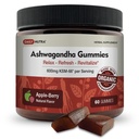 KSM-66 Ashwagandha Gummies - 600mg οργανικό εκχύλισμα ρίζας ανά υπηρεσία - Delicious Natural Apple-Berry Flavor 