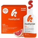 Healthycell Eye Health Daily Liquid Supplement - Βιταμίνες & Ορυκτά Μάτια με Λουτεΐνη, Ζεαξανθίνη, Ασταξανθίνη & Βήτα Καροτένιο για Ευαίσθητη Φροντίδα & Μακαρόνια - 30 Gel Packs