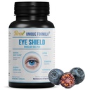 Συμπλήρωμα Ασπίδων Ματιών με Bilberry, Lutein, Zeaxanthin, Ασταξανθίνη και Beta-Carotene - Υποστηρίζει Ξηρά Μάτια, Όραμα Υγεία, και Νυχτερινή Όραση (90 Κάψουλες)