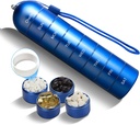 Weekly Pill Organizer, 7 Day Extra Large Capacity Pill Box Case, Pill Holder Container, Waterproof and Large Compartment for Holding Supplements, Vitamins, Fish Oil and Medicine (Blue)