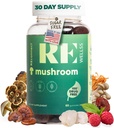 Super Mushroom Gummies I Sugar Free Organic Daily I Chaga Cordyceps Lions Mane Maitake Shiitake Turkey Tail Reishi 
