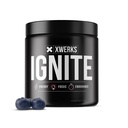 Xwerks Ignite Blue Razz Pre Workout Powder, Φυσική Keto Pre προπόνηση για γυναίκες και άνδρες με εκρηκτική ενέργεια, Gluten Free Blend για αντοχή και Stamina, 150mg καφεΐνη, 30 υπηρεσίες