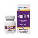Superior Source Biotin 1000 mcg. Σύμφωνα με τη γλώσσα Γρήγορη διάλυση μικροLingual δισκία, 100 Count, υποστηρίζει υγιή μαλλιά, δέρμα, και ανάπτυξη των νυχιών, βοηθά στη στήριξη του μεταβολισμού της ενέργειας, μη GMO