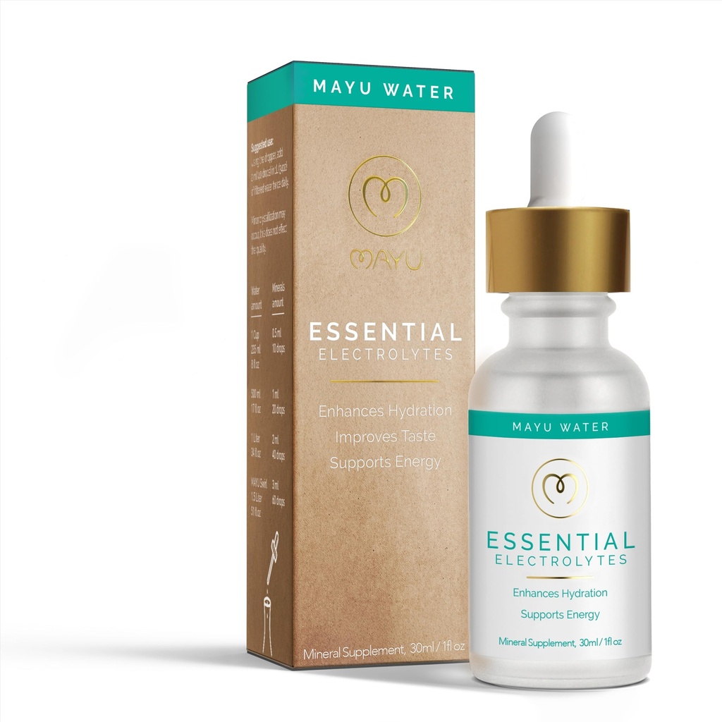 MAYU Concentrated Electrolyte Drops, 1 Bottle, Vital Electrolytes & Hydration, 494mg of Electrolytes per Serving, 80 Trace Minerals, Third-Party Tested, Exceeds EU Standards, No Additives - 1 oz