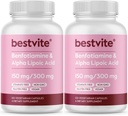 Βενφοτιαμίνη 150mg / Άλφα Λιποϊκού Οξέως 300mg (240 κάψουλες χορτοφάγων) (120x2) - Χωρίς Stearates - Vegan - Χωρίς γλουτένη - Μη ΓΤΟ