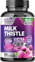 Συμπλήρωμα γαϊδουράγκαθου γάλακτος - Advanced Liver Cleanse Detox & Επισκευή με εκχύλισμα ρίζας δαντελίων - Φυσικό γαϊδουράγκαθο γάλα Silymarin Marianum Extract Liver Health Support, Non-GMO, Εμφιαλωμένο ΗΠΑ - 120 κάψουλες