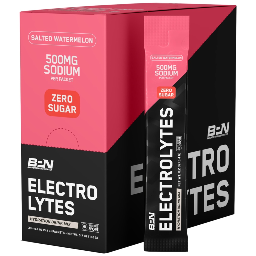 BARE PERFORMANCE NUTRITION BPN Electrolytes Go Packs Hydration Drink Mix 