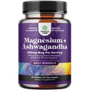 Pure Calm Relaxing Magnesium Glycinate Supplement with Ashwagandha - Μαγνήσιο για την υποστήριξη του στρες και την ανάπαυση για ενήλικες - Δισκία υψηλής απορρόφησης για την υποστήριξη των οστών και των μυών Cramps - 90 Count