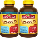 Nature Made Flaxseed Oil 1000 mg, Συμπλήρωμα διατροφής για την υποστήριξη της υγείας της καρδιάς, 180 Softgels (πακέτο των 2)