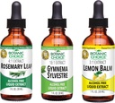 Botanic Choice Lemon Balm, Rosemary Leaf, & Gymnema Sylvestre Extracts Bundle – Καθημερινή συνολική συσκευασία ευεξίας για ισορροπημένο ύπνο, ανοσοποίησης Boost, καλύτερη εστίαση, & βελτιωμένη ευεξία (1 fl. Oz. Καθένα)