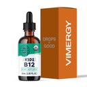 Vimergy Kids Organic Liquid B12 – Προάγει τη Φυσική Ανάπτυξη & Γνωστική Λειτουργία* – Γρήγορη Απορροφητική Ανοσολογική Υποστήριξη* – USDA Organic, Vegan, Μη ΓΤΟ – 55 mL