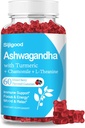 Ashwagandha Gummies με L-theanine, Ashwa Root Supplement Gummy για γυναίκες άνδρες, 60 μεικτά μούρα γεύσεις Gummies