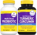 InnovixLabs Multi Probiotic & Curcumin Bundle Multi- Strain Probiotic (60 Time- Release Caps) Κουρκουμίνη (100 Time- Release Tablets). Υποστηρίζει την υγεία των ορνίθων και του ανοσοποιητικού. *