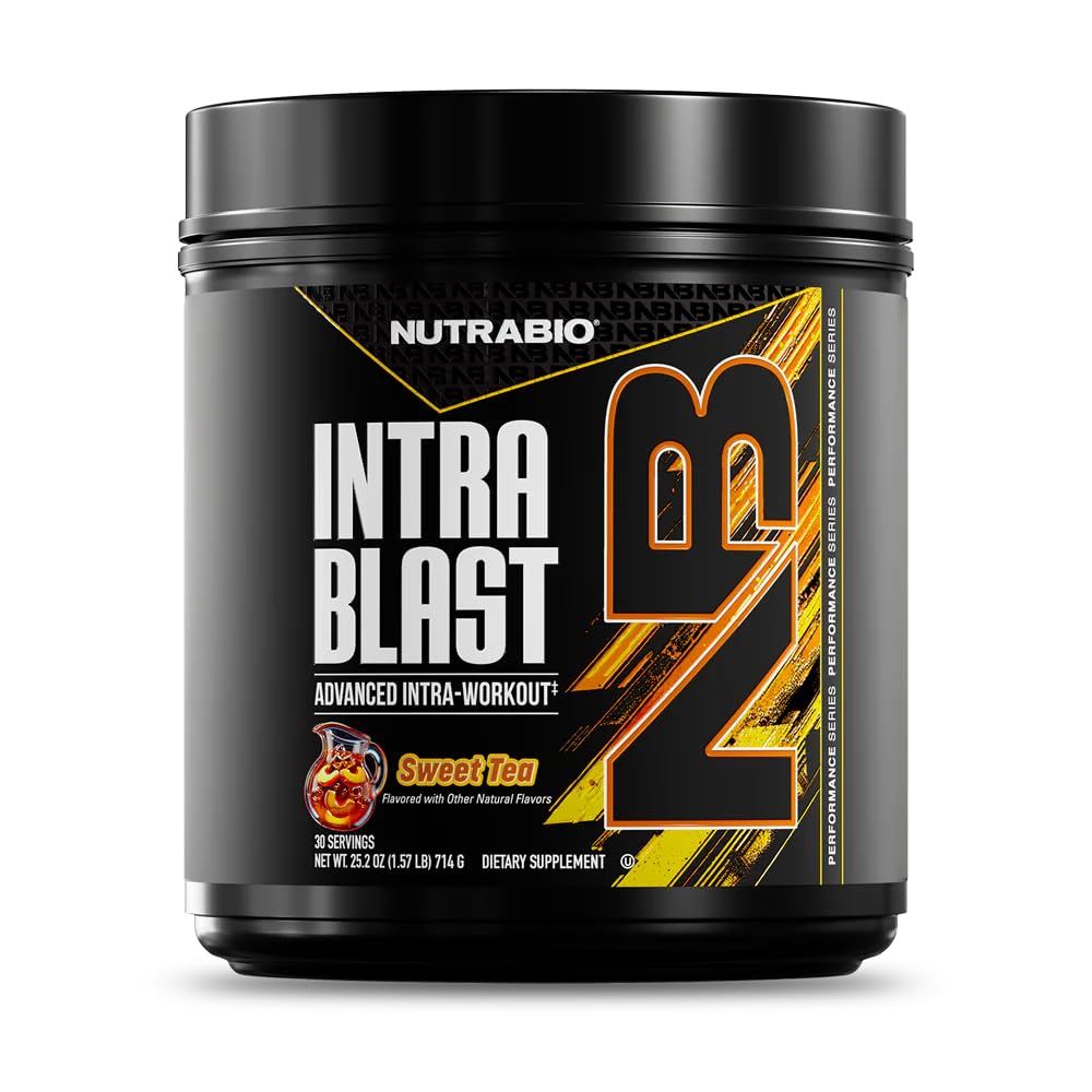 NutraBio Intra Blast Bcaa Powder Amino Acid Supplement, Ηλεκτρολύτης & Hydration Blend, Intra, Pre Education & Mus Recovery, 20g Eaa Amino Acids Powder, 5g Glutamine- Γλυκό Τσάι, 30