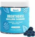 Mullein Gummies for Lungs - Lung Detox Gummies - Καθημερινή υποστήριξη αναπνευστικής υγείας - Καθαρίστε για τους καπνιστές - Αλλεργία, Sinus, και Mucus Relief - Mullein Leaf Extract για τους πνεύμονες