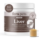 Fera Pets Liver Supplement for Dogs & Cats with Milk Thistle, Choline & Turmeric - Organic Botanicals - Enhances Liver Function, Immunity, Detoxification, & Metabolic Function - Powder - 60 Scoops