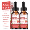 Magnesium Glycinate Liquid Drops with L-Theanine, Ashwagandha & Saffron | Herbal Sleep & Calm Support with Chamomile, Passionflower - Relaxation, Mood & Nerve Support - Sugar Free - 2 Pack