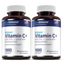 Βιταμίνη C 1000mg Σύμπλεγμα με L-Lysine 500mg, Zinc Gluconate 12mg, Bioflavonoids 300mg. Γιατρός Formulated Μαγνήσιο Στεατικό Δωρεάν Συμπληρώματα για Υγιεινή υποστήριξη ανοσοποιητικού συστήματος. Δύο φιάλες.(2)