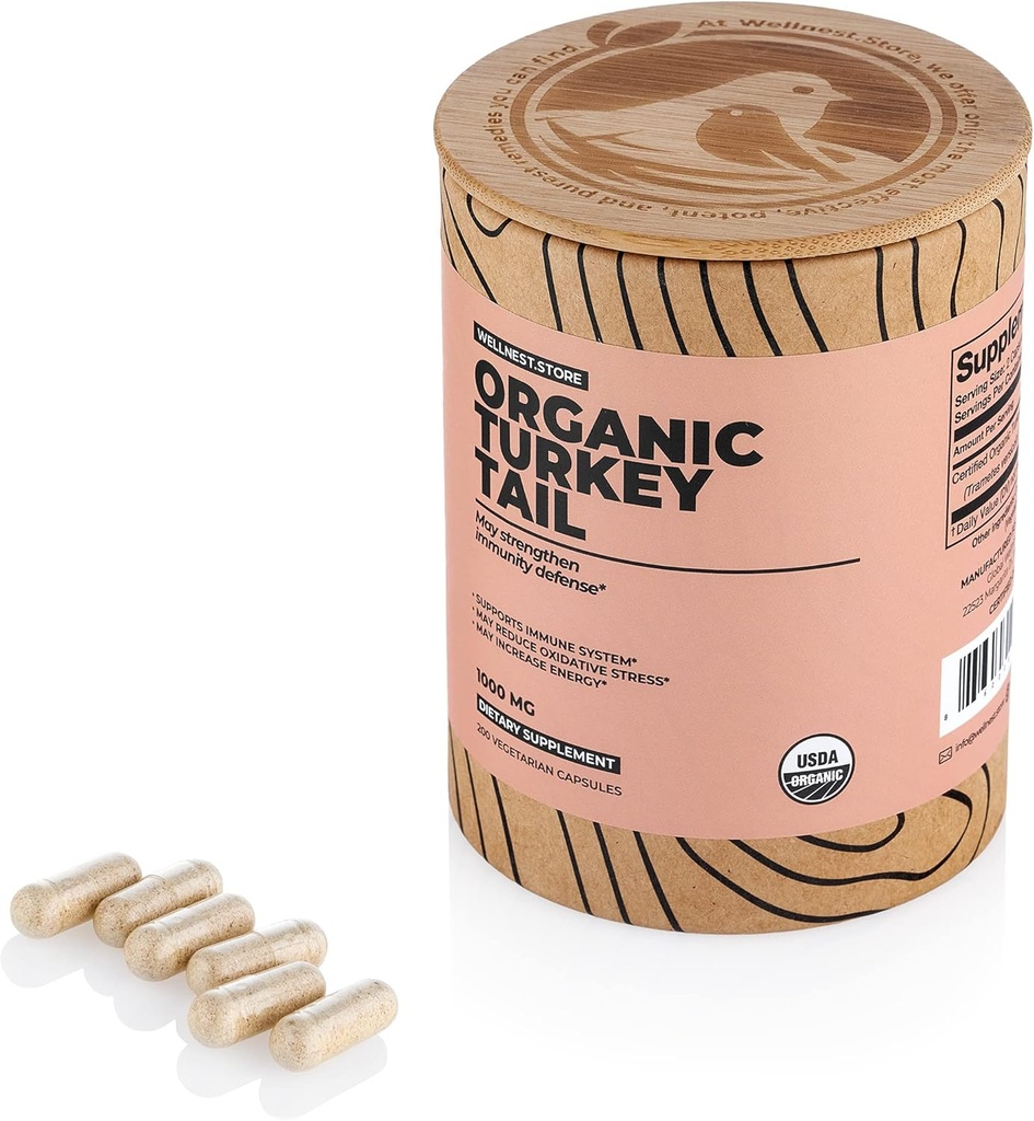 Πολύ καλά. Αποθήκευση Turkey Tail Organic Mushroom (Trametes Extract) 200 Veggie Caps - συμπλήρωμα υποστήριξης του ανοσοποιητικού; Προάγει την ανάπτυξη των Ωφέλιμων Βακτηρίων στο έντερο + ενισχύει την ενέργεια