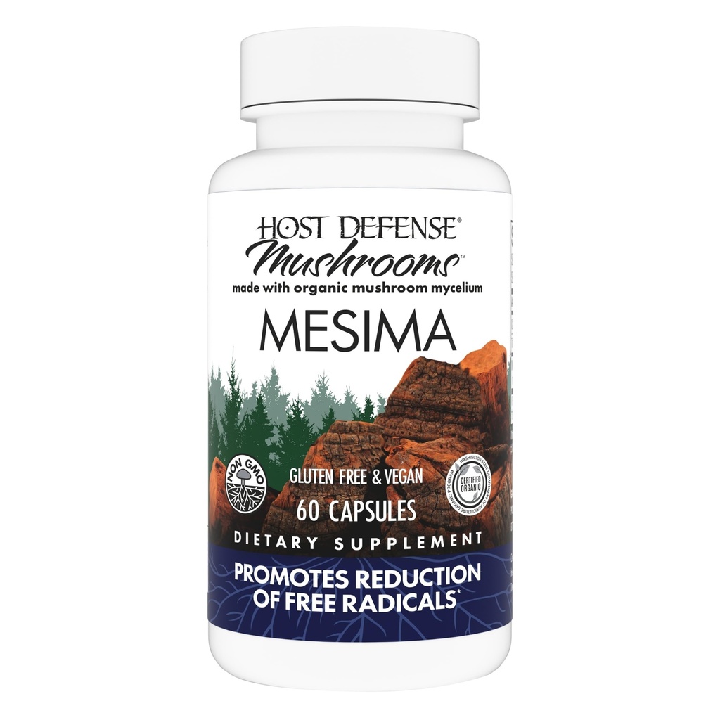 Host Defense Mesima Κάψουλες - Βότανα Αντιοξειδωτική Δραστηριότητα & Συμπλήρωμα Υποστήριξης Ανοσοποιητικού Συστήματος - Συμπλήρωμα Μανιταριών για την Υποστήριξη Ισορροπημένης Ανοσολογικής Ανταπόκρισης - 60 Κάψουλες (30 Σερβιέτες)*