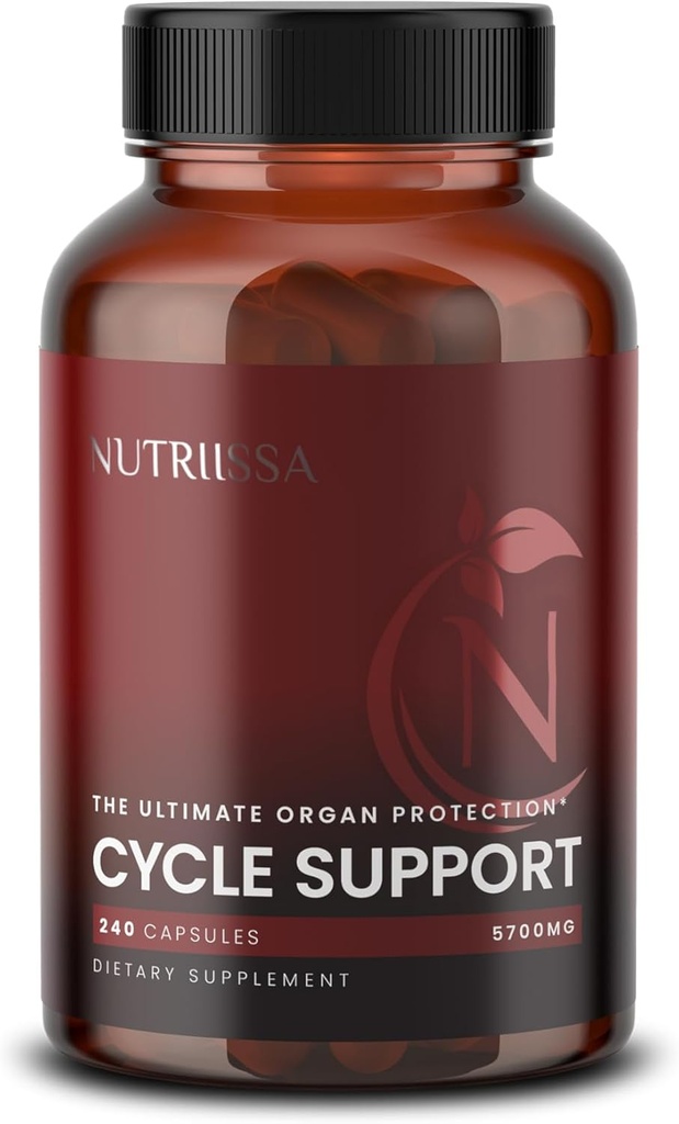 Nutriissa Cycle Support - Premium Kidney & Liver Detox - Organ Defense for Bodybuilders & Weightlifters - EPEB Certified for Purity & Potency - 400mg TUDCA & 1000mg NAC - Vegan, 240 Κάψουλες