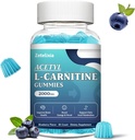Χωρίς ζάχαρη Acetyl L-Καρνιτίνη Gummies, L-Καρνιτίνη συμπλήρωμα για γυναίκες και άνδρες, με βιταμίνη C & B12, ALCAR για την ενέργεια, τον εγκέφαλο και την καρδιά Υγεία Υποστήριξη, Vegan, μη-GMO, 60 Count